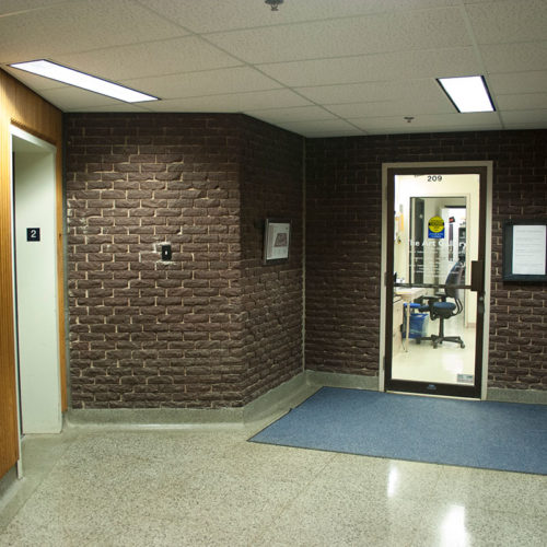On 2nd floor, the Gallery Office entrance is next to the elevator