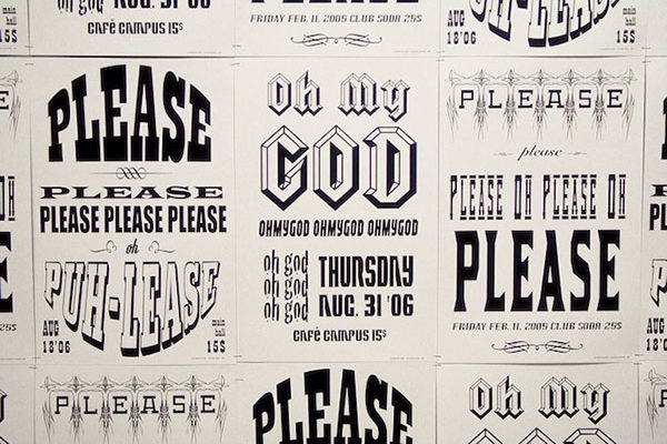 Jo-Anne Balcaen, Oh My God (laser print) from the Concert Posters series (2007)