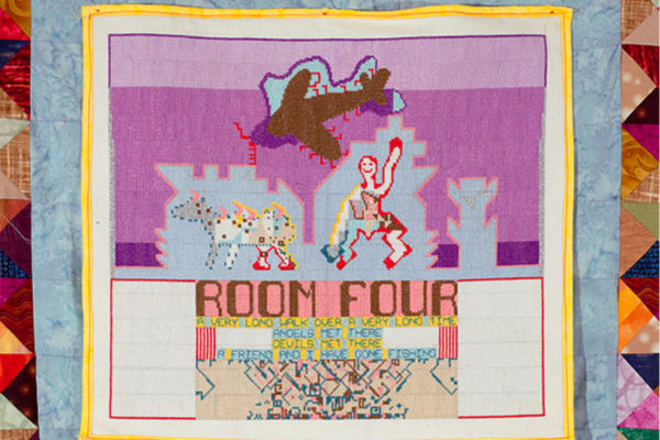 Richard Boulet, Room Four (detail) Fabric appliqué and cross-stitch (2013)